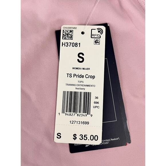 Top Reebok TS Pride Crop Active Workout Tank NWT Size S - Picture 8 of 9